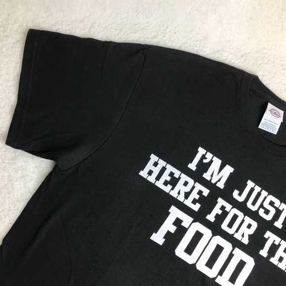 Just here for the food black statement tee unisex - Picture 4 of 4